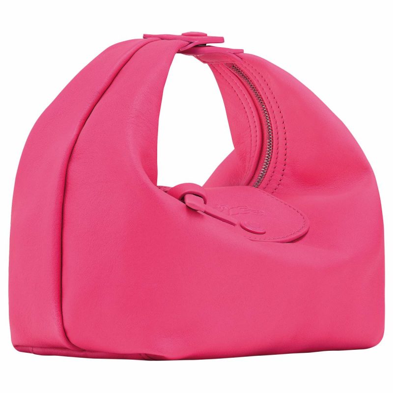 Le Pliage Xtra Xs Handbag Pink - Leather Longchamp Leather Bags Pink Women - Image 3