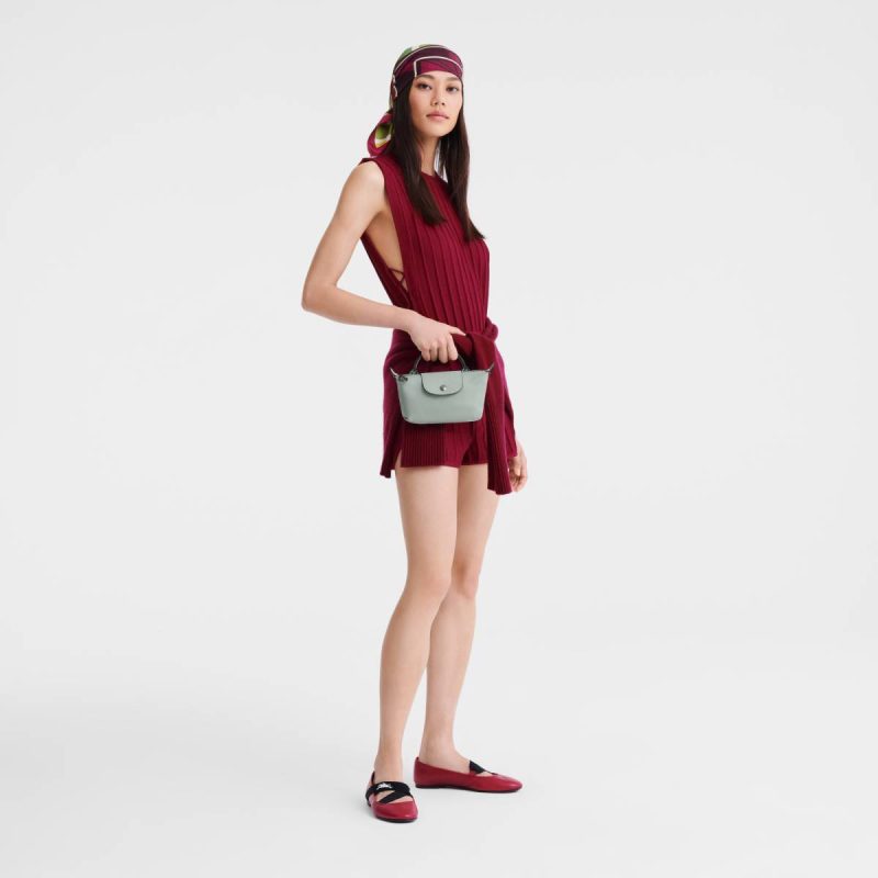Le Pliage Xtra Xs Pouch Vervain - Leather Women Vervain Longchamp Leather Bags - Image 2