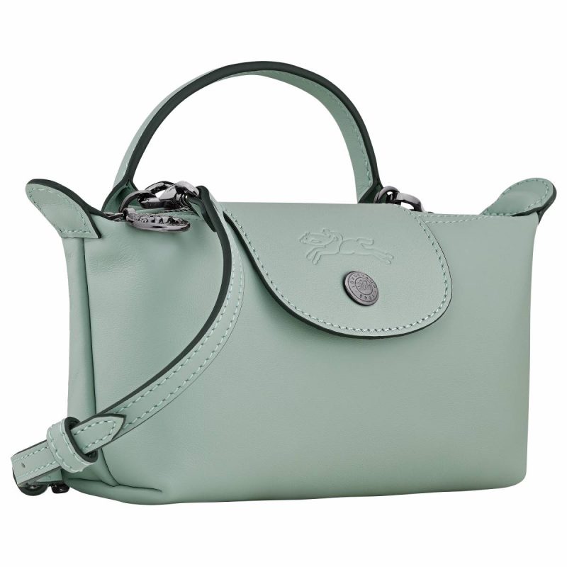 Le Pliage Xtra Xs Pouch Vervain - Leather Women Vervain Longchamp Leather Bags - Image 3