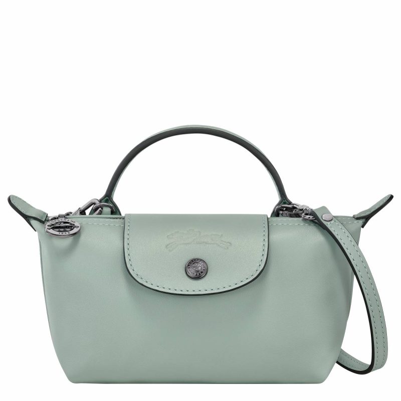 Le Pliage Xtra Xs Pouch Vervain - Leather Women Vervain Longchamp Leather Bags