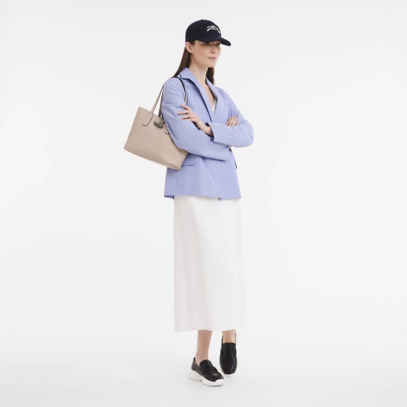 Le Roseau Essential M Tote Bag Clay - Leather Clay Leather Bags Women Longchamp - Image 2