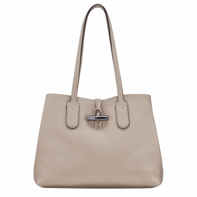 Le Roseau Essential M Tote Bag Clay - Leather Clay Leather Bags Women Longchamp