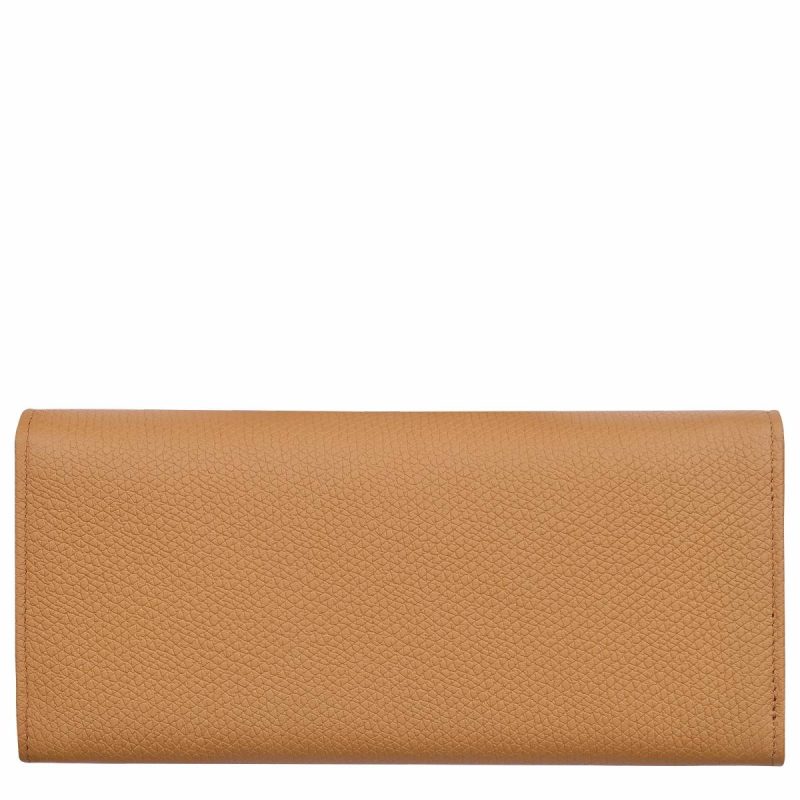 Le Roseau Flap Wallet Walnut - Leather Women Longchamp Walnut Leather Wallets - Image 2