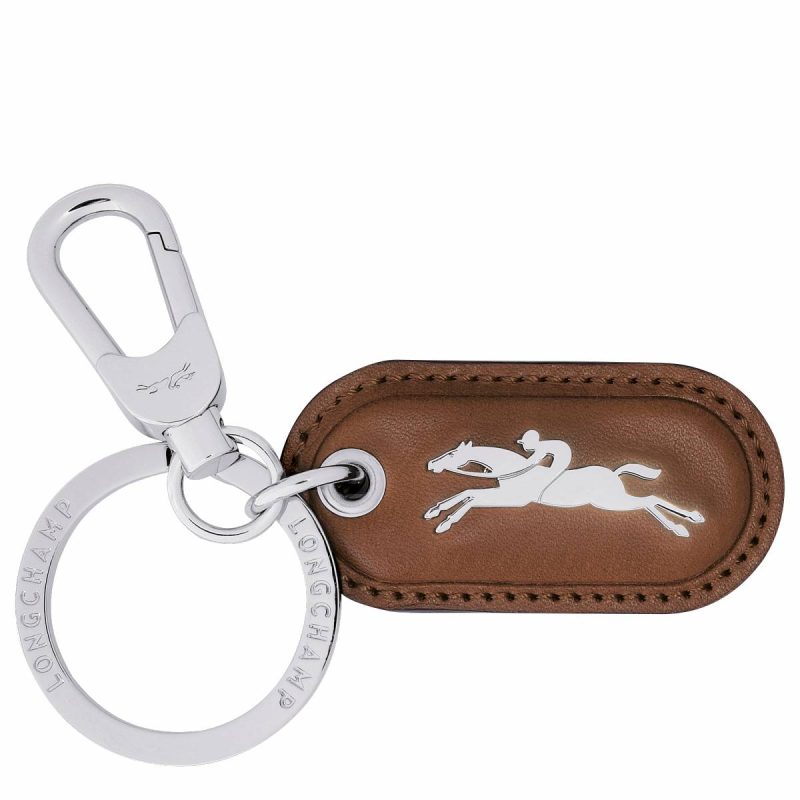 Le Roseau Key Ring Cognac - Leather Longchamp Keyrings Cognac Women
