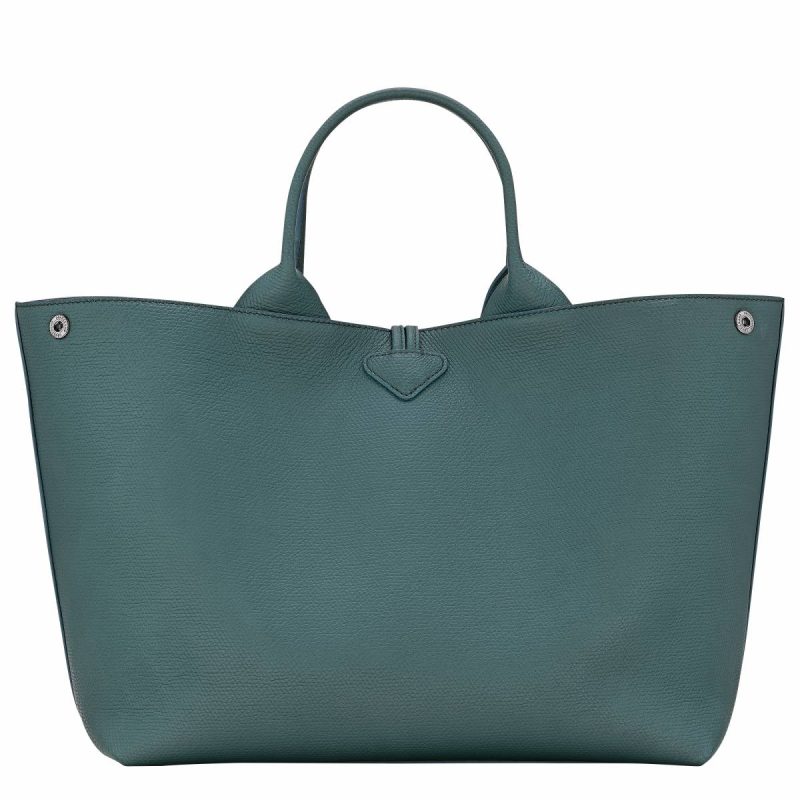 Le Roseau L Handbag Cedar - Leather Cedar Longchamp Women Leather Bags - Image 4