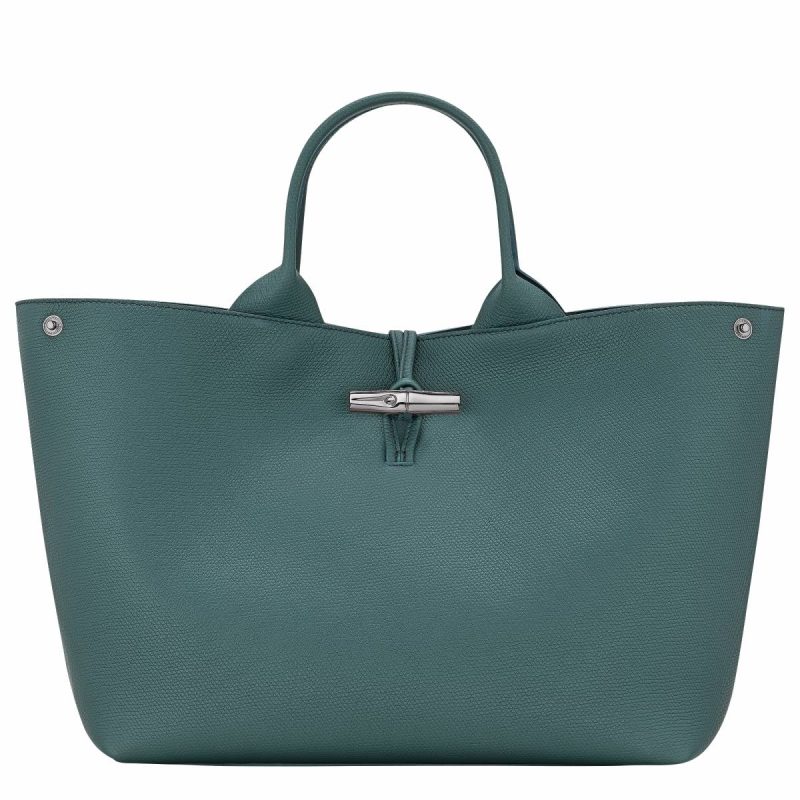 Le Roseau L Handbag Cedar - Leather Cedar Longchamp Women Leather Bags