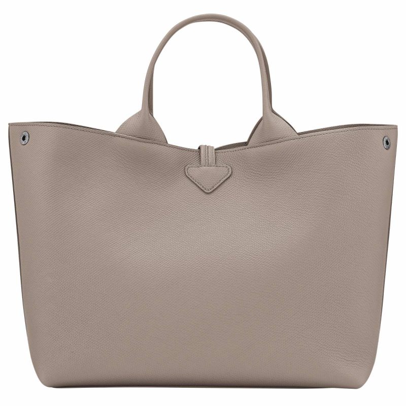 Le Roseau L Handbag Clay - Leather Leather Bags Longchamp Women Clay - Image 4