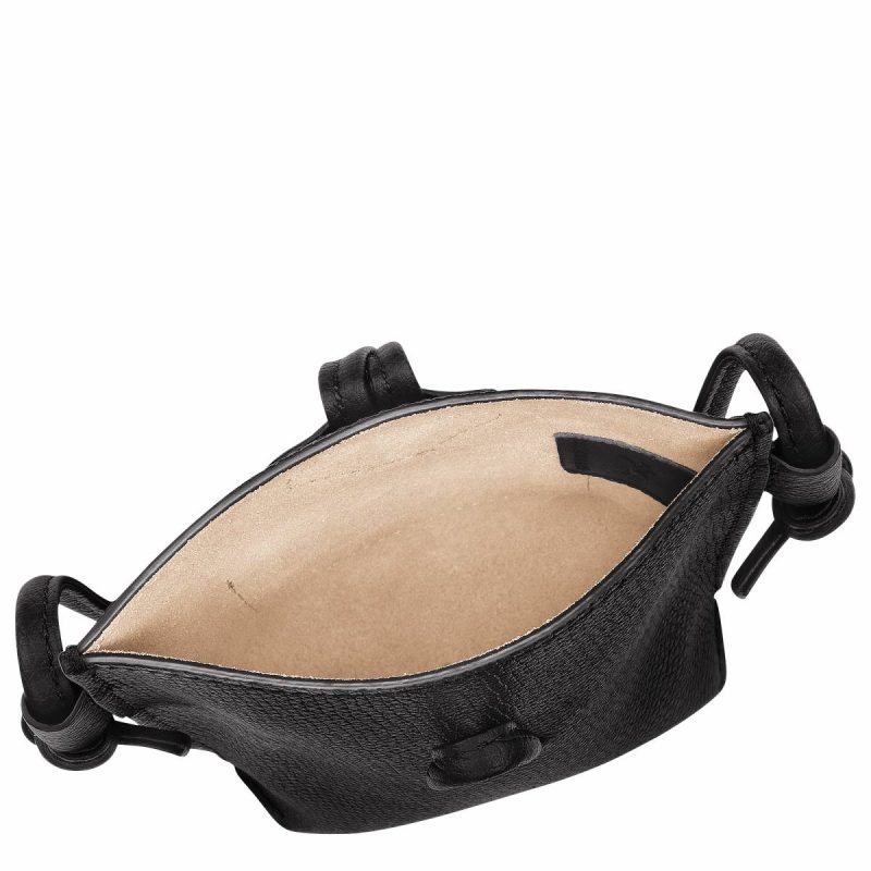 Le Roseau Phone Case Black - Leather Longchamp Black Phone Cases Women - Image 5