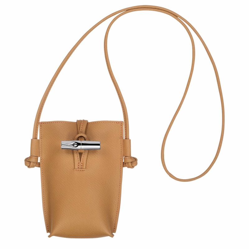 Le Roseau Phone Case Walnut - Leather Longchamp Women Walnut Phone Cases