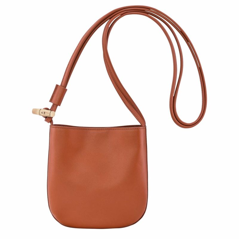 Le Roseau S Crossbody Bag Bark - Leather Bark Women Longchamp Leather Bags