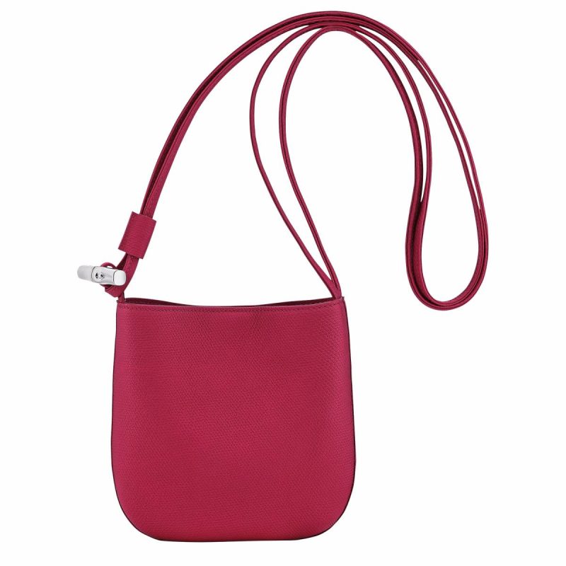 Le Roseau S Crossbody Bag Beetroot - Leather Women Leather Bags Longchamp Beetroot