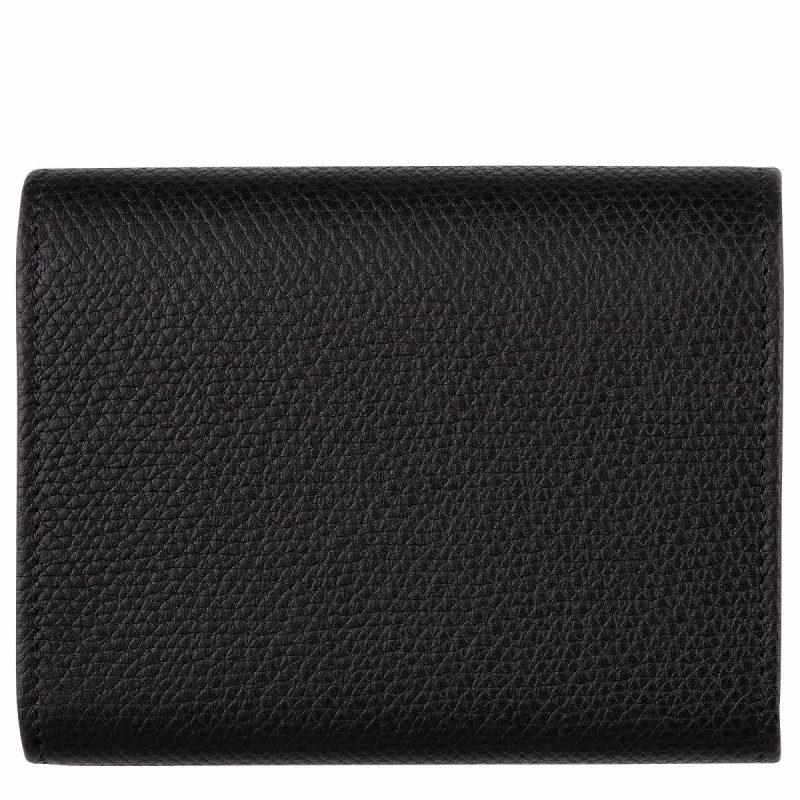 Le Roseau Wallet Black - Leather Longchamp Women Leather Wallets Black - Image 2
