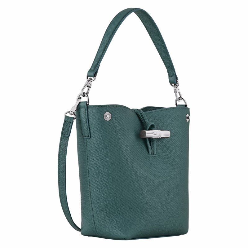 Le Roseau Xs Bucket Bag Cedar - Leather Leather Bags Cedar Women Longchamp - Image 3
