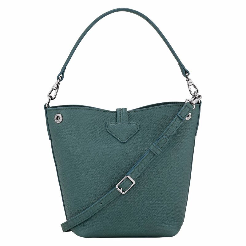 Le Roseau Xs Bucket Bag Cedar - Leather Leather Bags Cedar Women Longchamp - Image 4