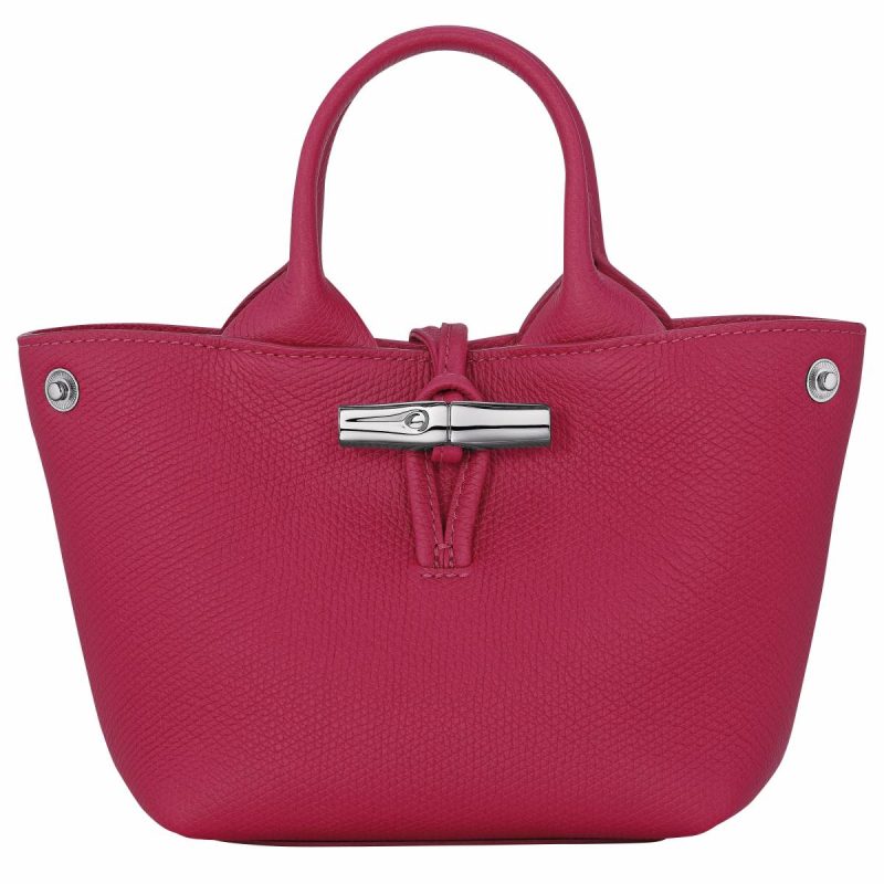 Le Roseau Xs Handbag Beetroot - Leather Women Leather Bags Longchamp Beetroot - Image 5