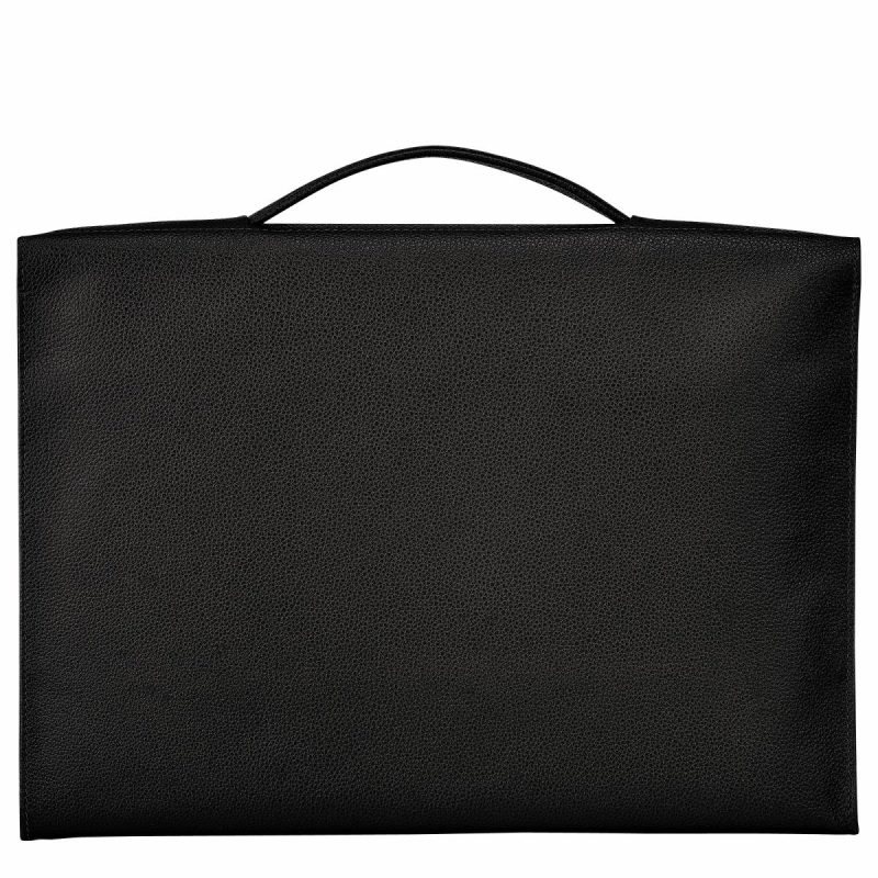 Leather Bags Black Le Foulonné S Briefcase Black - Leather Women Longchamp - Image 4