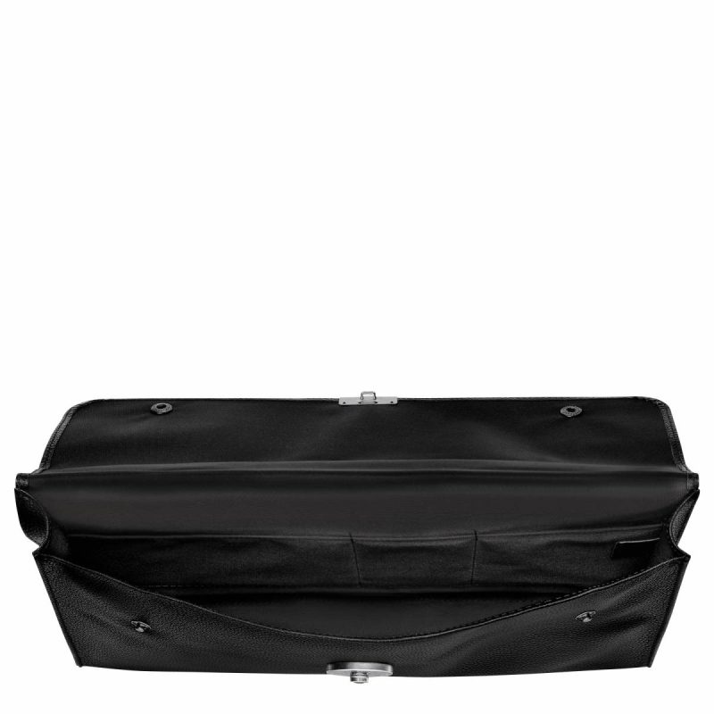 Leather Bags Black Le Foulonné S Briefcase Black - Leather Women Longchamp - Image 5