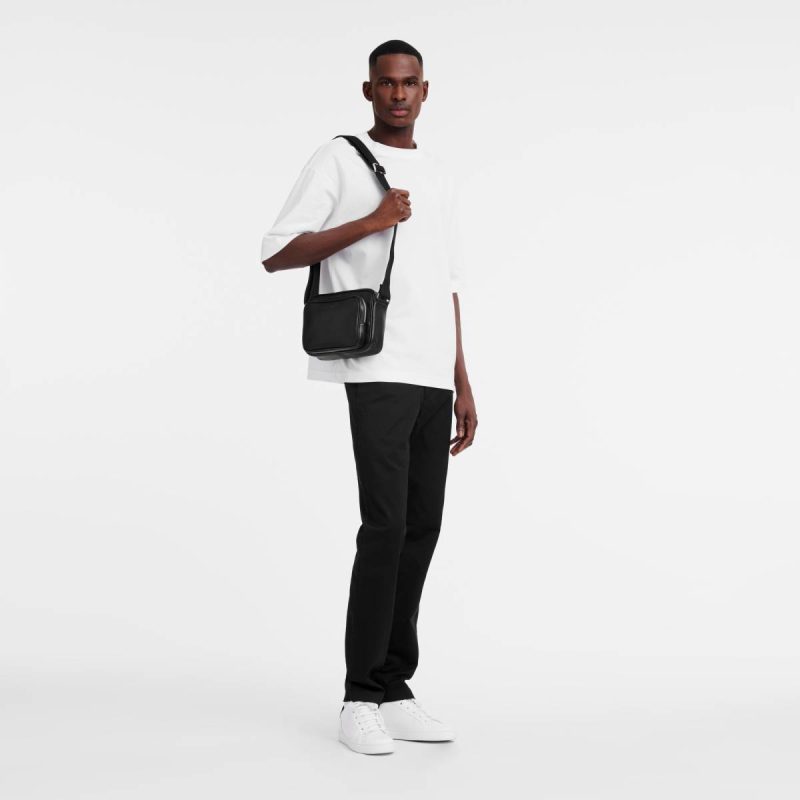 Leather Bags Black Men Longchamp Le Foulonné S Camera Bag Black - Leather - Image 2