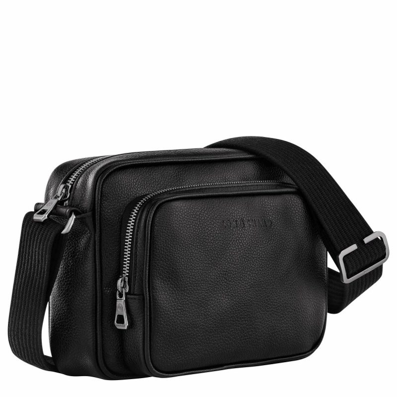 Leather Bags Black Men Longchamp Le Foulonné S Camera Bag Black - Leather - Image 3
