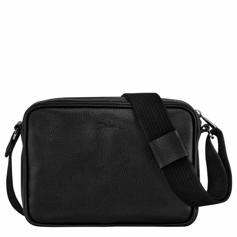 Leather Bags Black Men Longchamp Le Foulonné S Camera Bag Black - Leather - Image 4