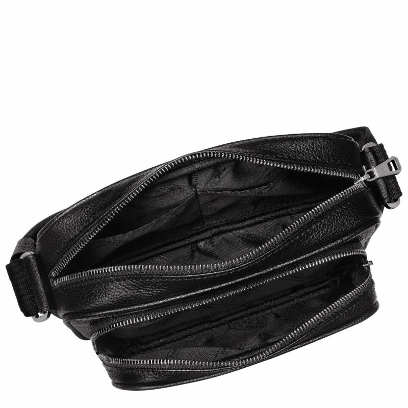 Leather Bags Black Men Longchamp Le Foulonné S Camera Bag Black - Leather - Image 5