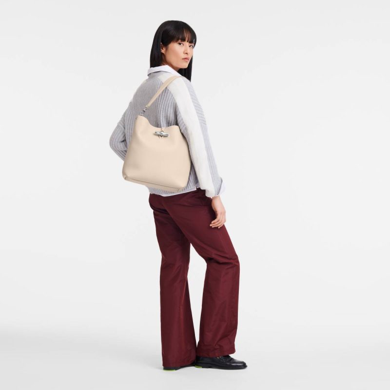 Leather Bags Le Roseau M Shoulder Bag Paper - Leather Paper Women Longchamp - Image 2