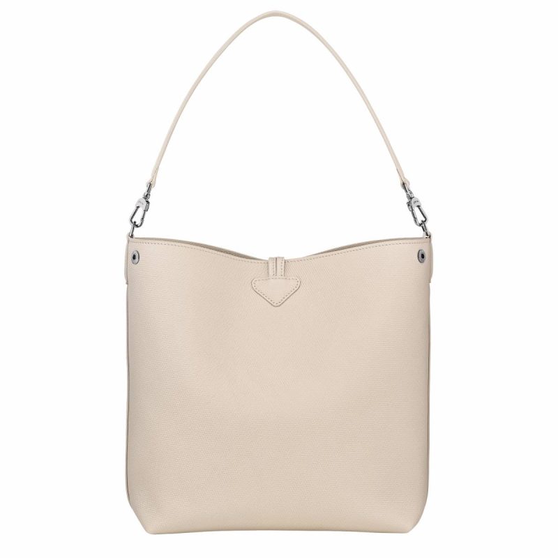 Leather Bags Le Roseau M Shoulder Bag Paper - Leather Paper Women Longchamp - Image 4