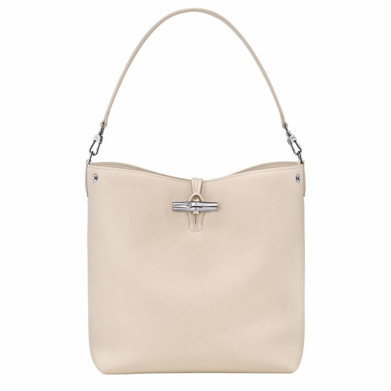 Leather Bags Le Roseau M Shoulder Bag Paper - Leather Paper Women Longchamp