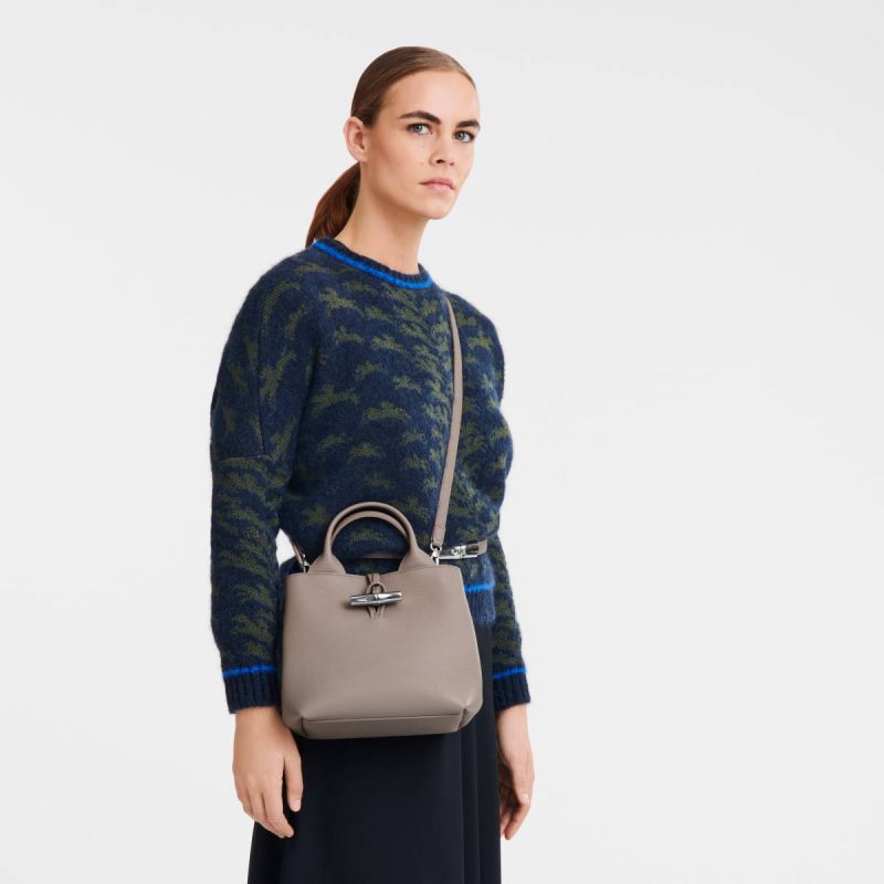 Leather Bags Le Roseau S Handbag Clay - Leather Longchamp Women Clay - Image 2