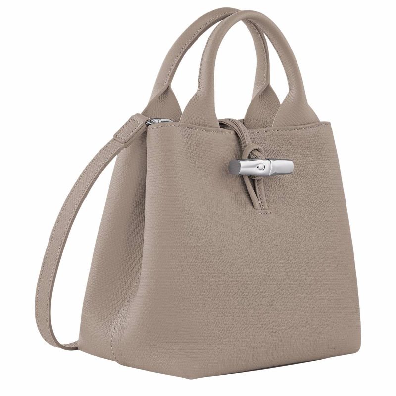 Leather Bags Le Roseau S Handbag Clay - Leather Longchamp Women Clay - Image 3