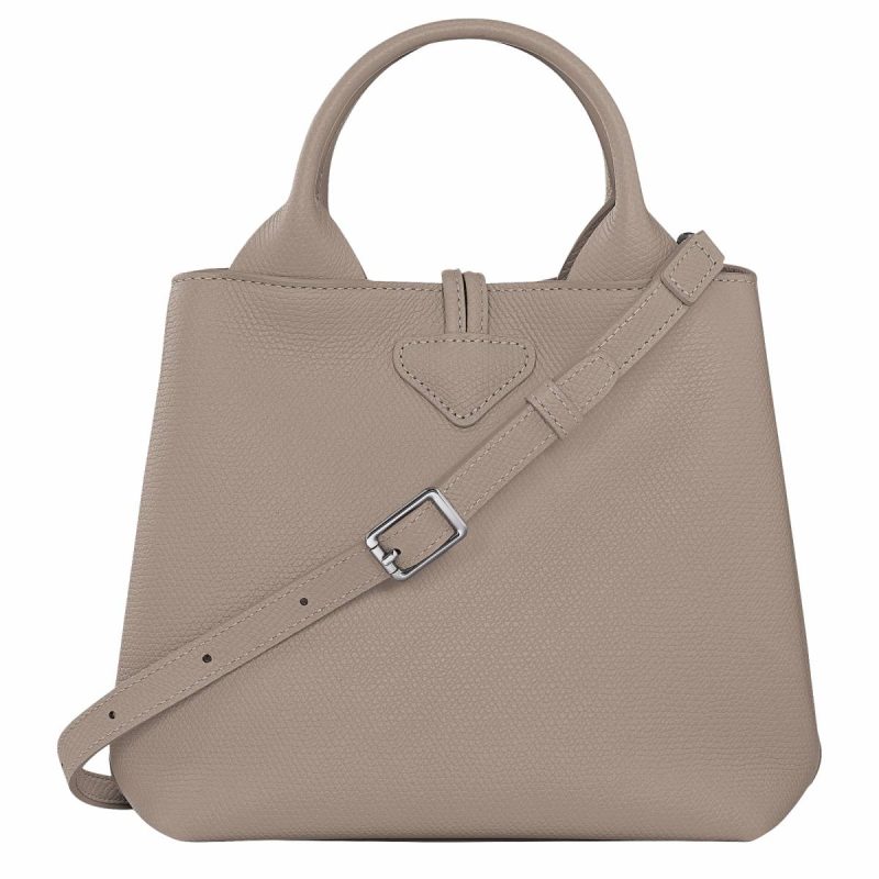 Leather Bags Le Roseau S Handbag Clay - Leather Longchamp Women Clay - Image 4