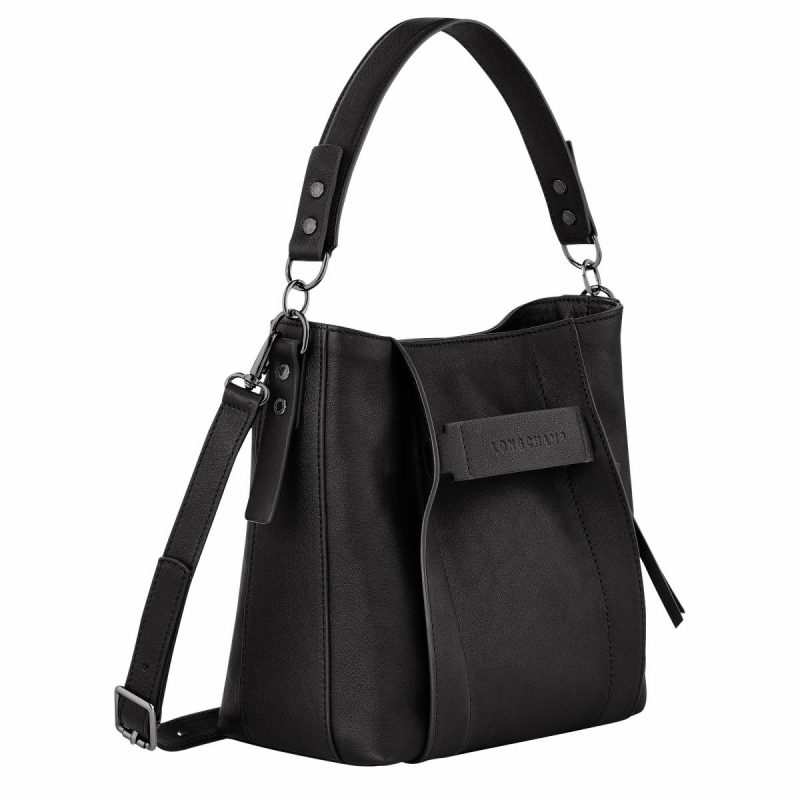 Leather Bags Longchamp 3D S Crossbody Bag Black - Leather Women Black - Image 3