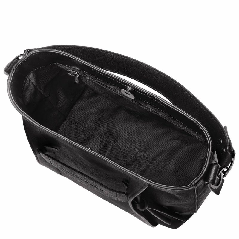 Leather Bags Longchamp 3D S Crossbody Bag Black - Leather Women Black - Image 5