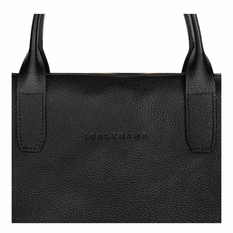 Leather Bags Longchamp Black Le Foulonné S Briefcase Black - Leather Women - Image 5
