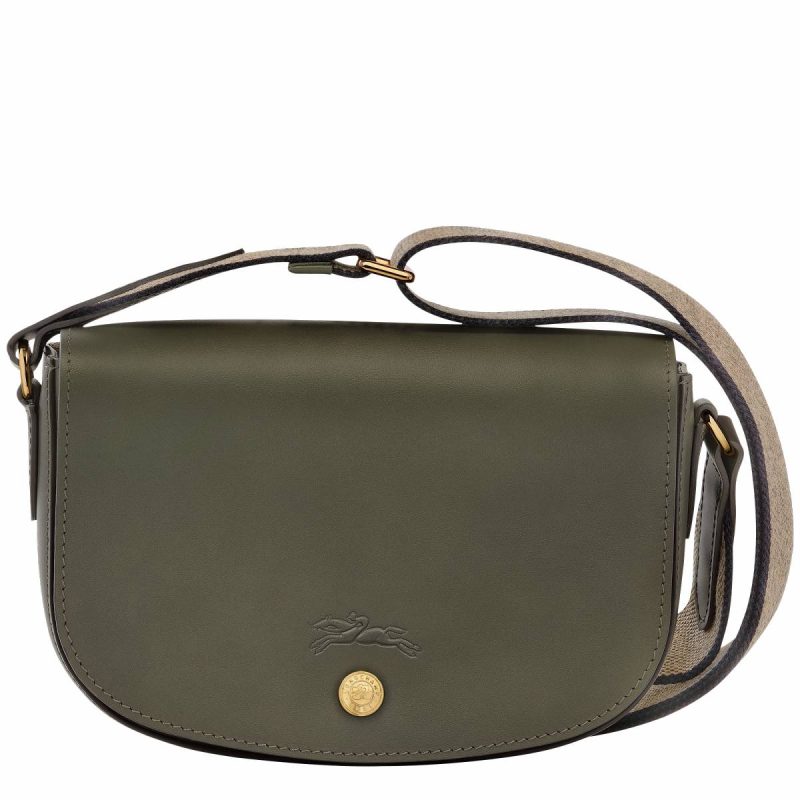 Leather Bags Longchamp Khaki Women Épure S Crossbody Bag Khaki - Leather
