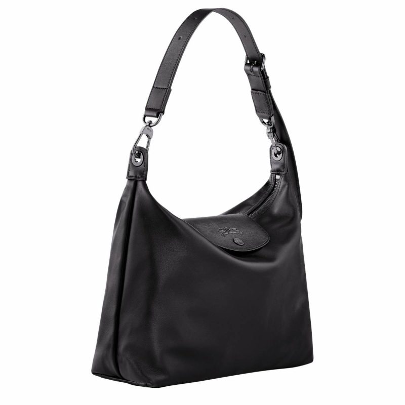 Leather Bags Longchamp Le Pliage Xtra M Hobo Bag Black - Leather Women Black - Image 3