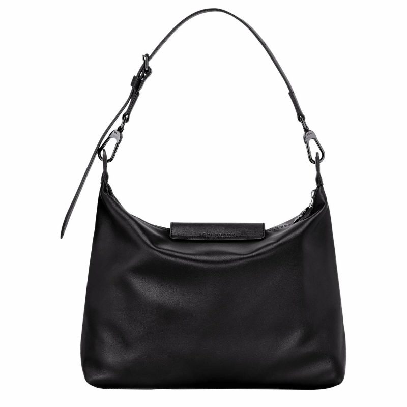 Leather Bags Longchamp Le Pliage Xtra M Hobo Bag Black - Leather Women Black - Image 4