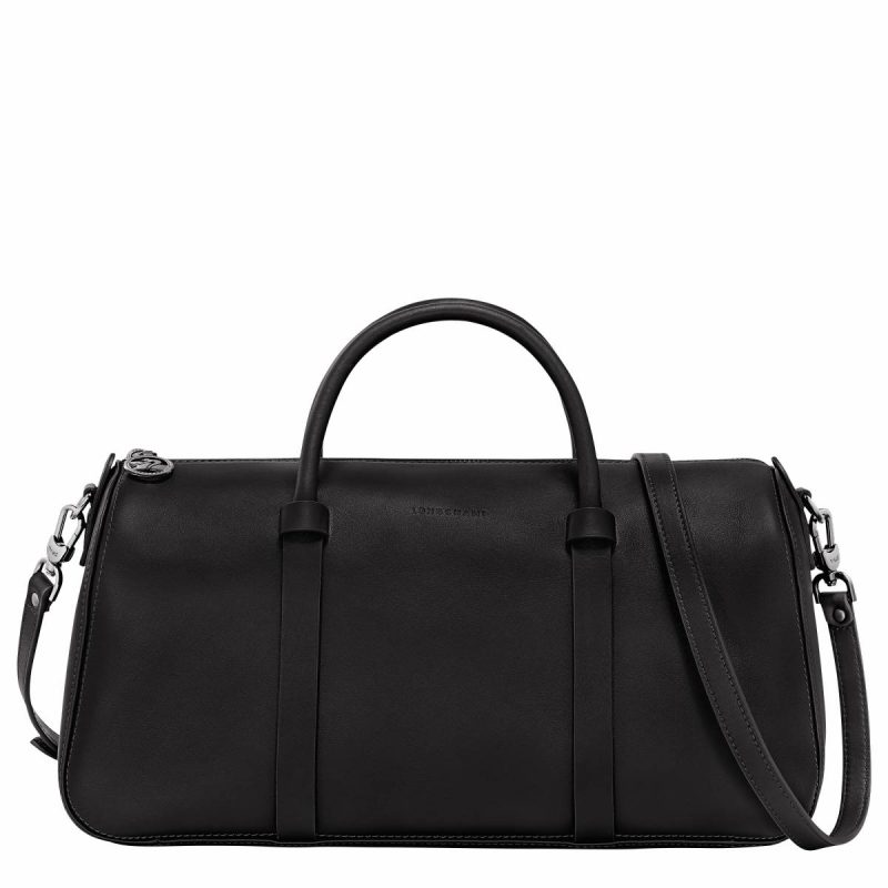 Leather Bags Women Daylong L Handbag Black - Leather Longchamp Black