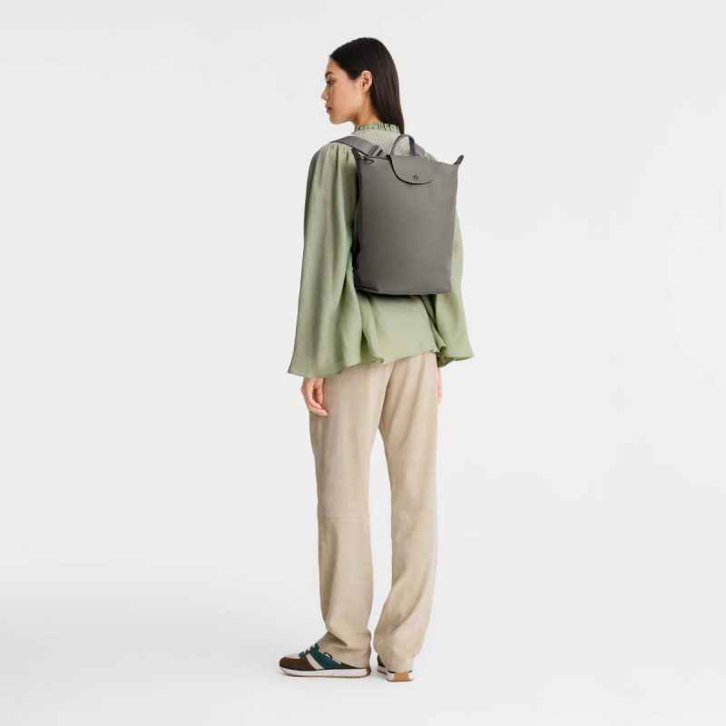 Leather Bags Women Le Pliage Xtra M Backpack Turtledove - Leather Longchamp Turtledove - Image 2