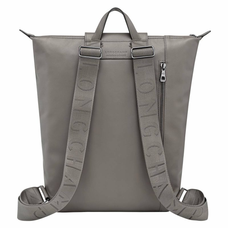 Leather Bags Women Le Pliage Xtra M Backpack Turtledove - Leather Longchamp Turtledove - Image 4