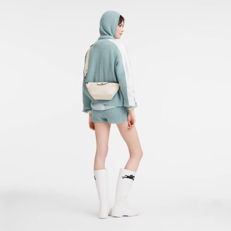Leather Bags Women Le Pliage Xtra Xs Crossbody Bag Ecru - Leather Longchamp Ecru - Image 2