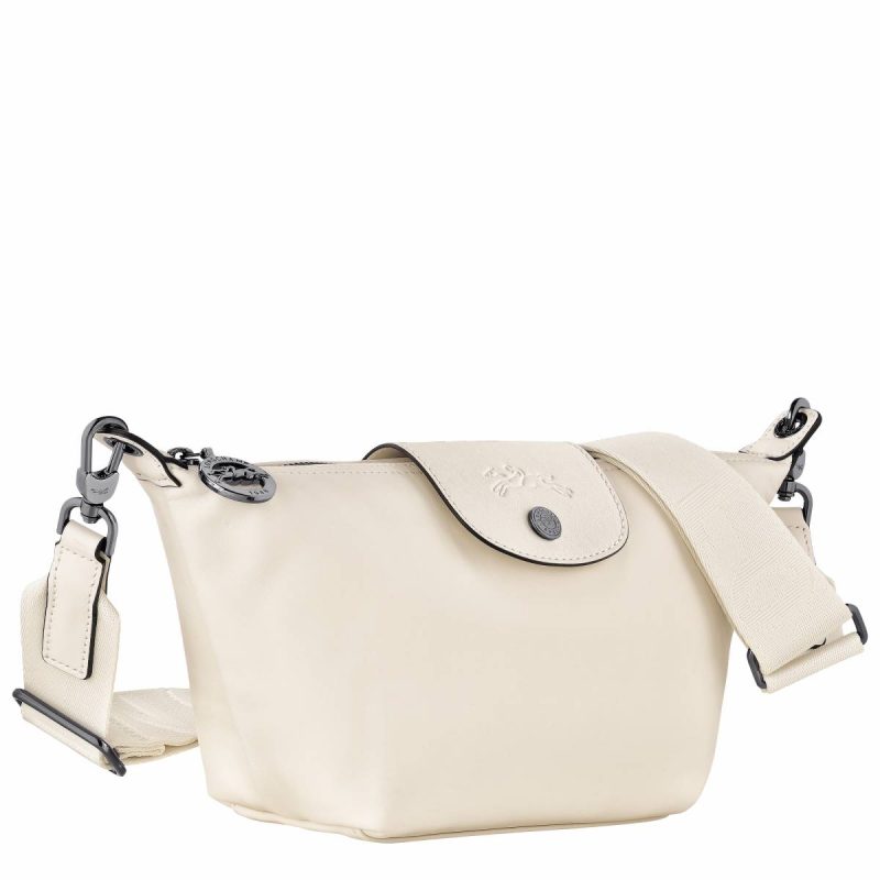 Leather Bags Women Le Pliage Xtra Xs Crossbody Bag Ecru - Leather Longchamp Ecru - Image 3