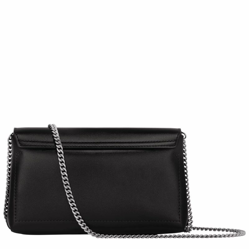 Leather Bags Women Le Roseau Clutch Black - Leather Longchamp Black - Image 4