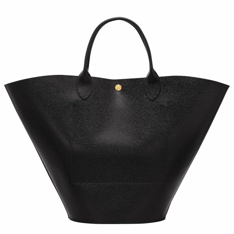 Leather Bags Women Longchamp Black Épure Xl Tote Bag Black - Leather - Image 4