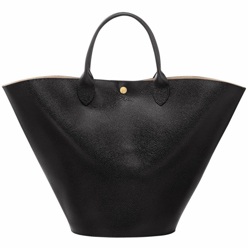 Leather Bags Women Longchamp Black Épure Xl Tote Bag Black - Leather