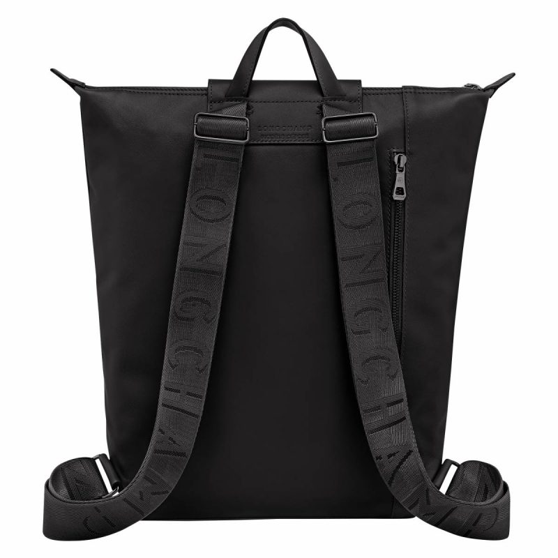 Leather Bags Women Longchamp Le Pliage Xtra M Backpack Black - Leather Black - Image 4