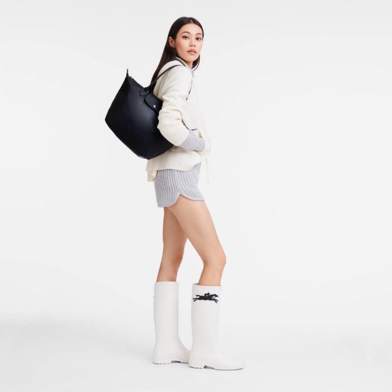Leather Bags Women Longchamp Le Pliage Xtra M Tote Bag Black - Leather Black - Image 2