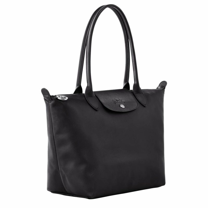 Leather Bags Women Longchamp Le Pliage Xtra M Tote Bag Black - Leather Black - Image 3