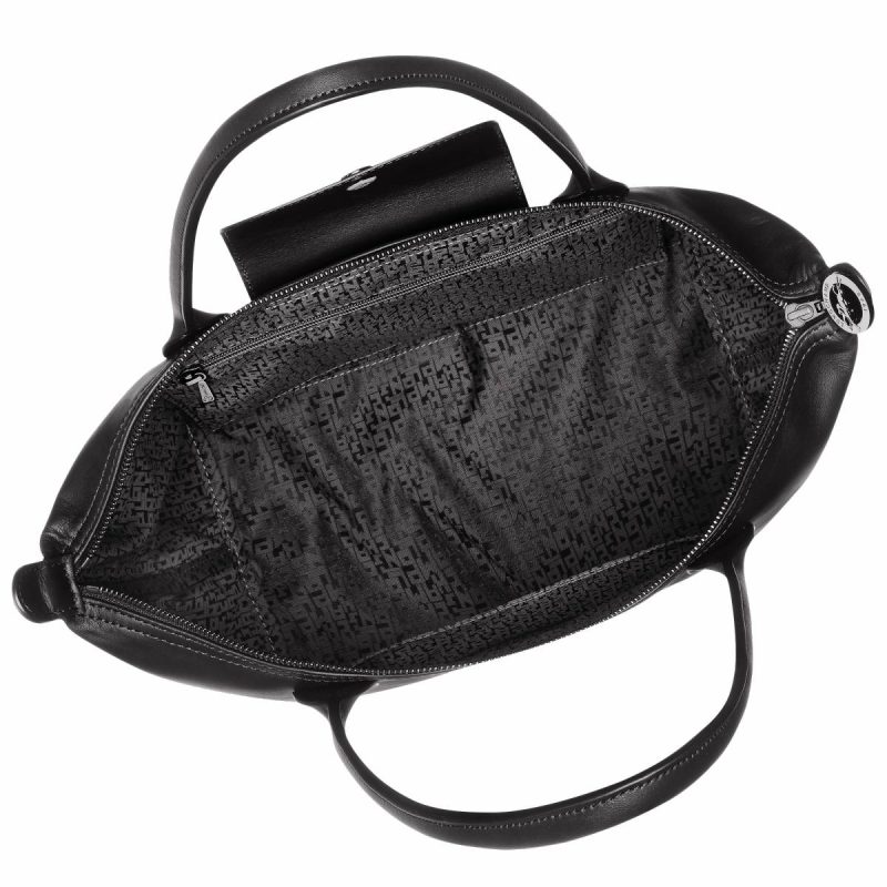 Leather Bags Women Longchamp Le Pliage Xtra M Tote Bag Black - Leather Black - Image 5