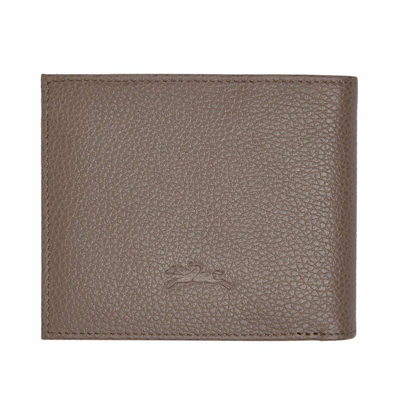 Leather Wallets Turtledove Longchamp Women Le Foulonné Wallet Turtledove - Leather - Image 3